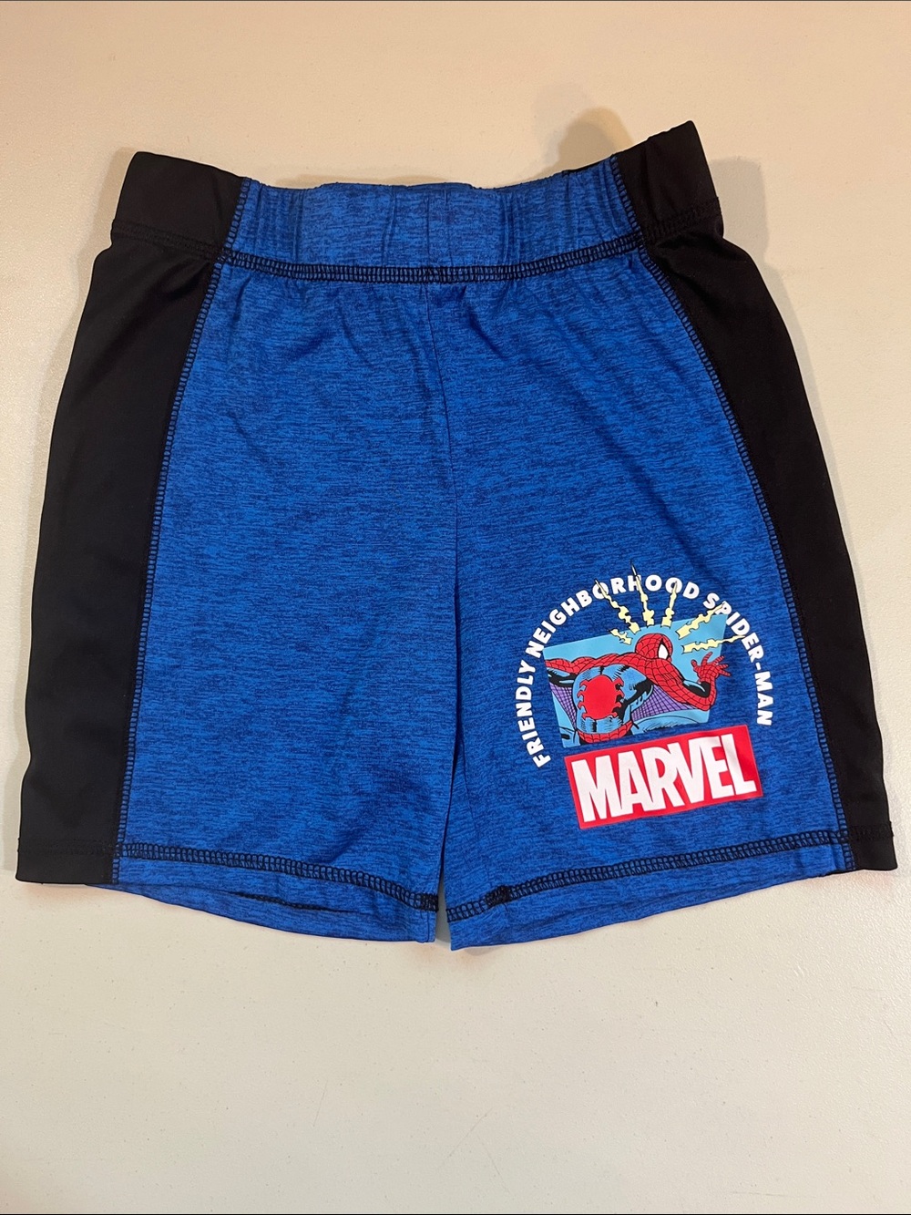 Marvel Blue and Black Spider-Man Graphic Shorts